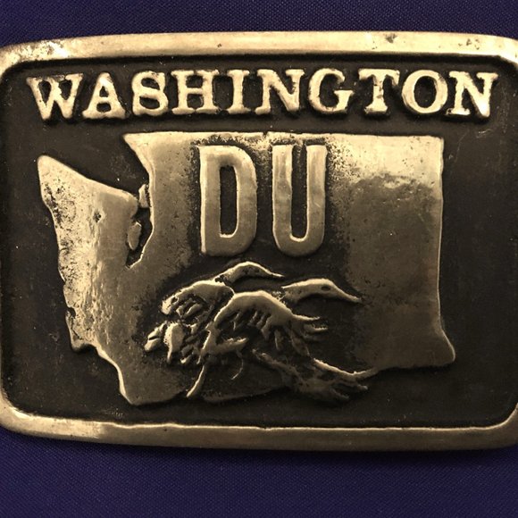 Ducks Unlimited 1979 Washington State Solid Brass Belt Buckle, Numbered, Limited - Picture 6 of 6